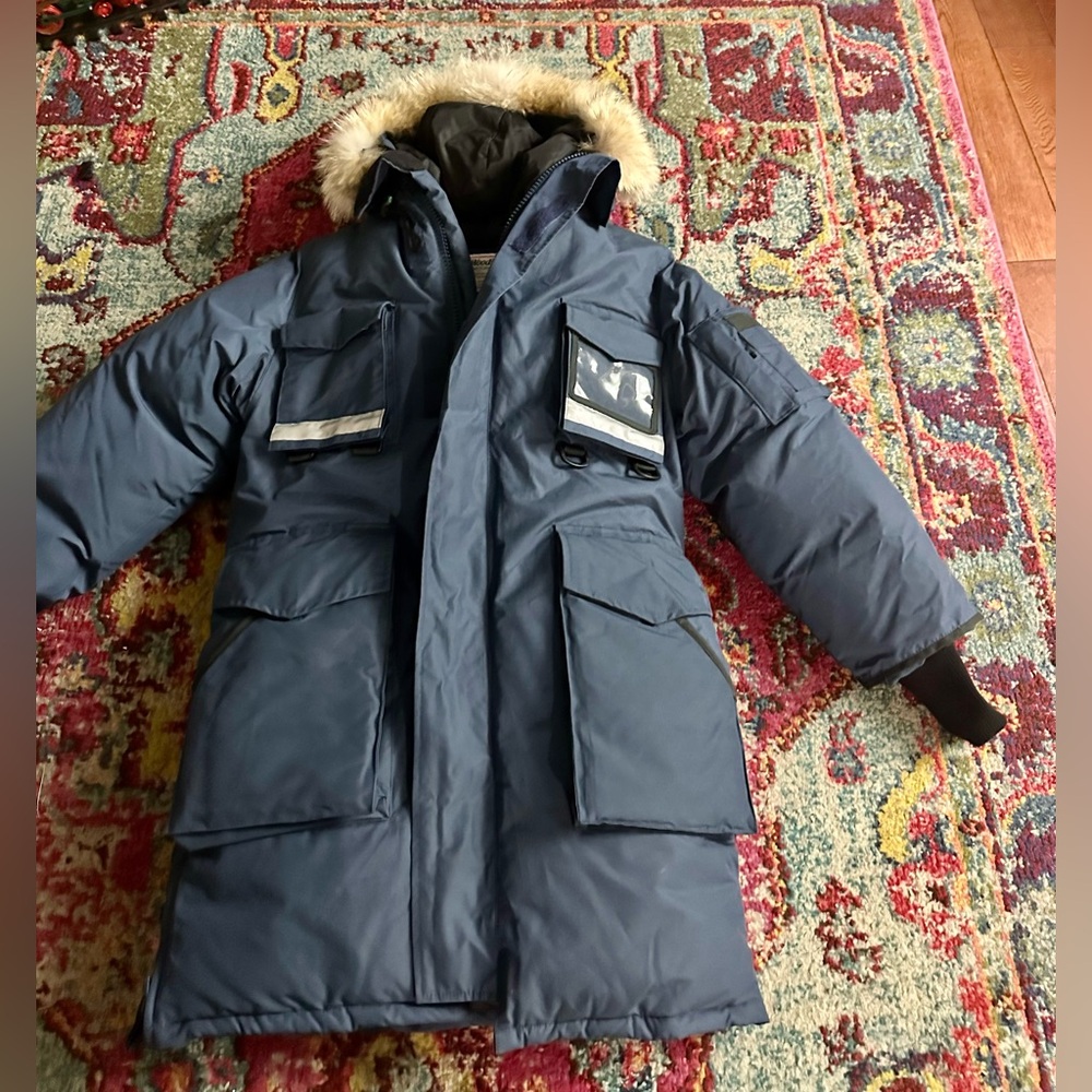 Parka WOODS Blue  with Fur Trim